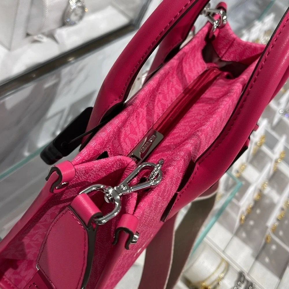Michael Kors Mirella Small Signature Logo Crossbody Bag Dragonfruit  NWT